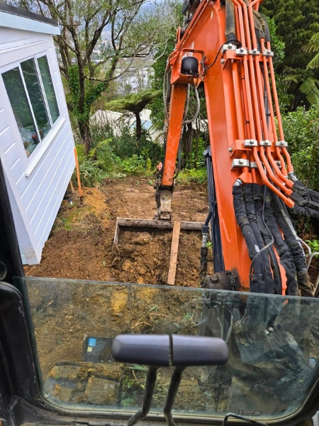 Hardscape and landscape construction for modern front yard in Porirua