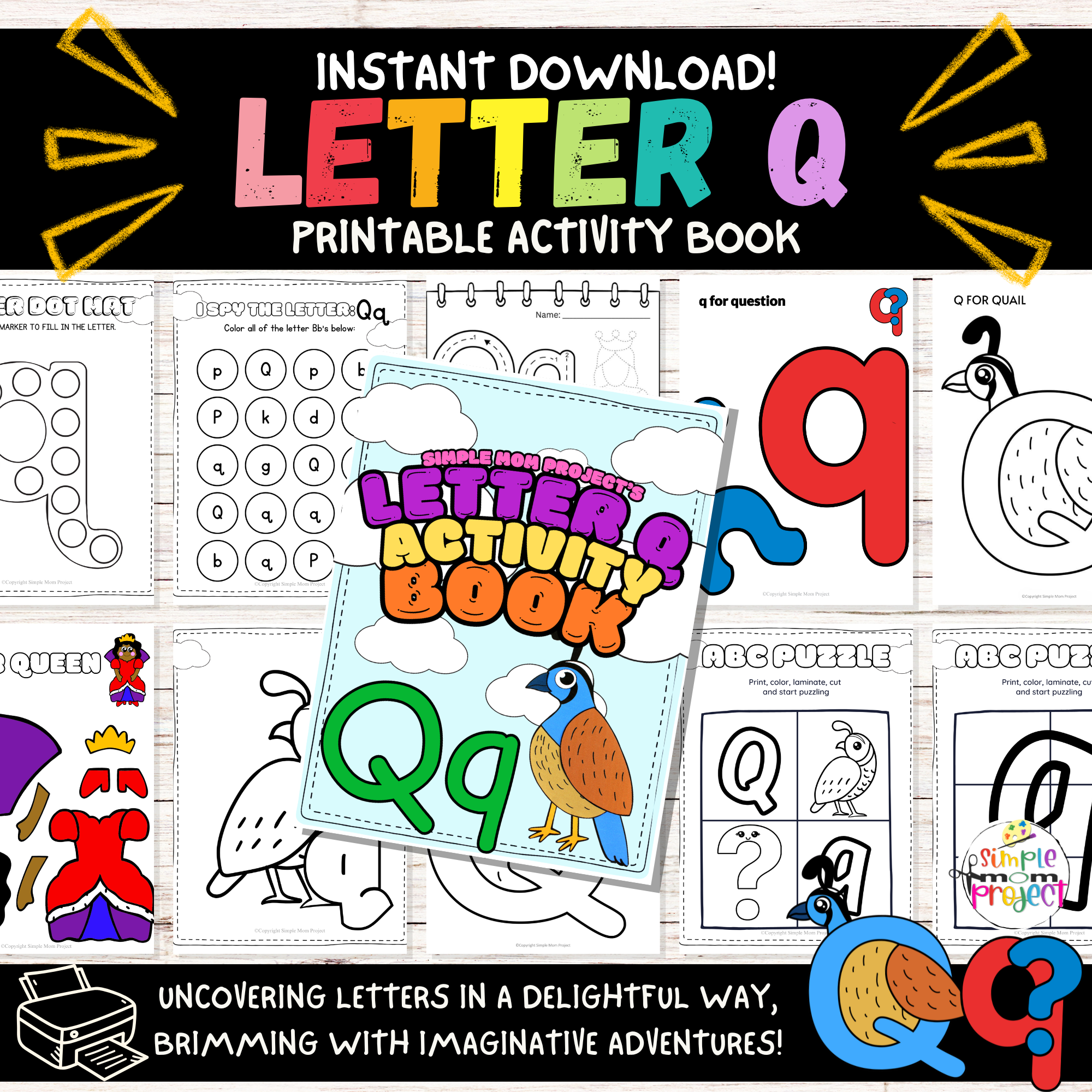 Letter Q Activity Printable Book | Letter Q Worksheets