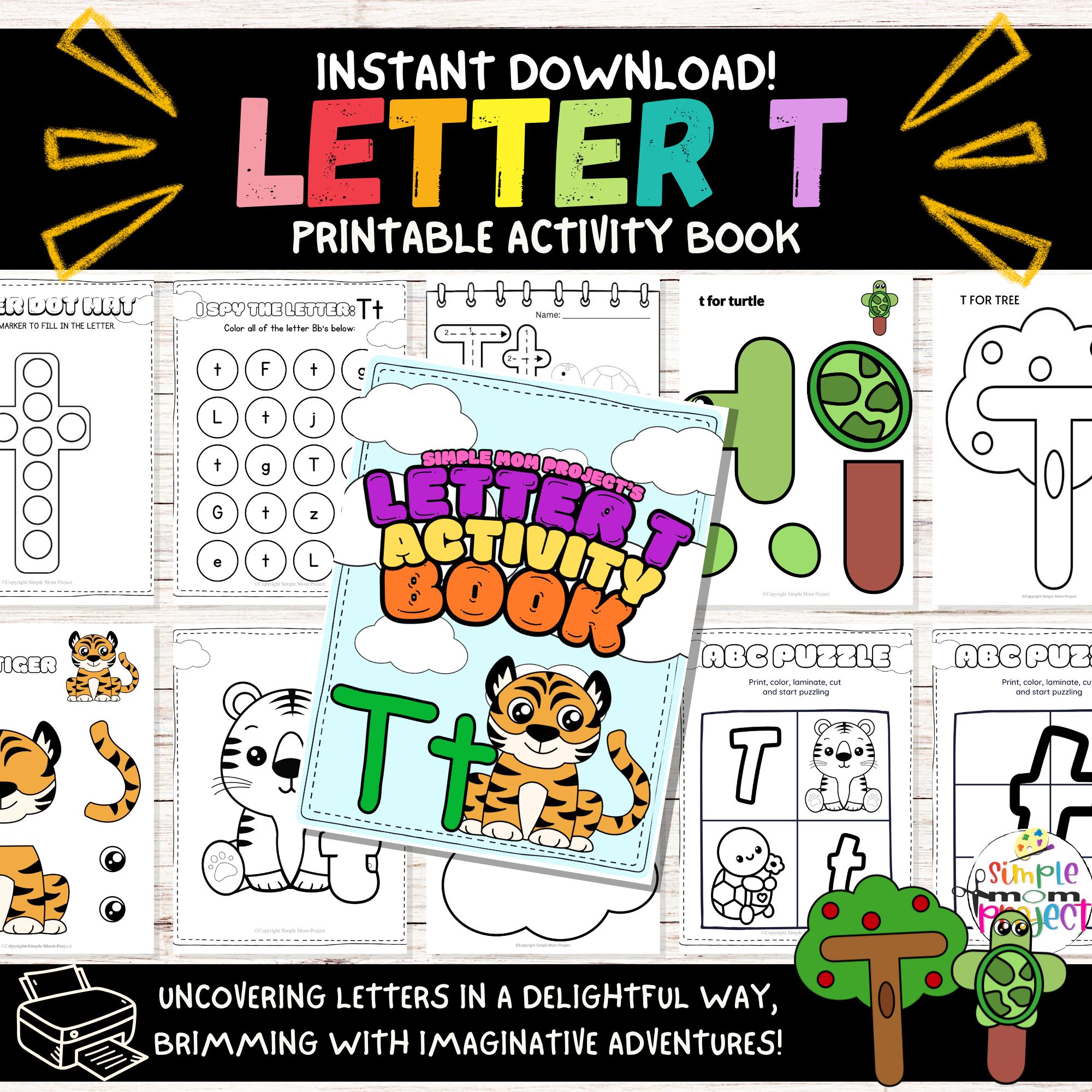 Letter T Activity Printable Book | Letter T Worksheets for Free Printable Preschool Letter T Worksheets