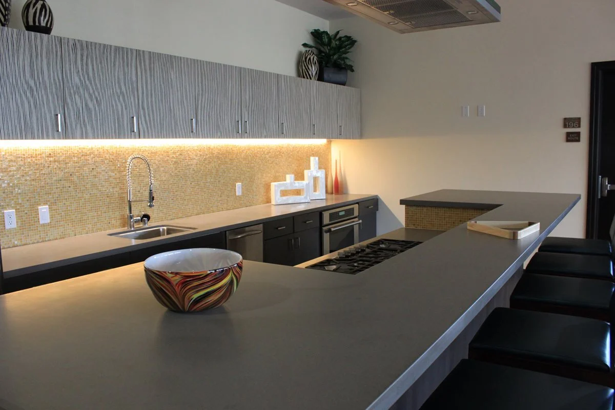 Modern quartz bathroom vanity installation Pearland