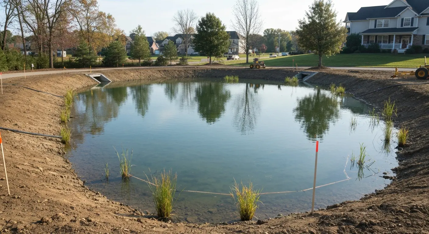 Pond and water feature construction