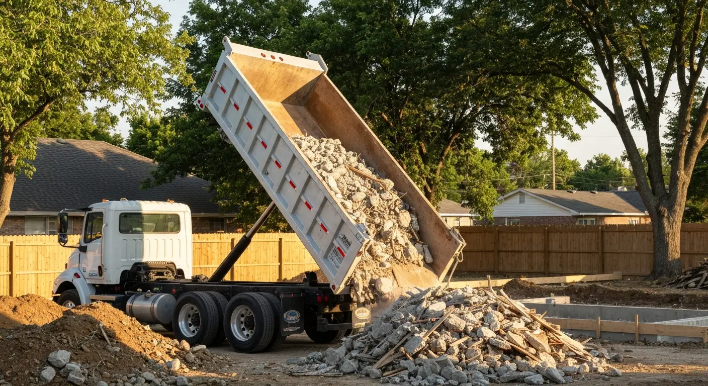 Dump truck hauling and debris removal
