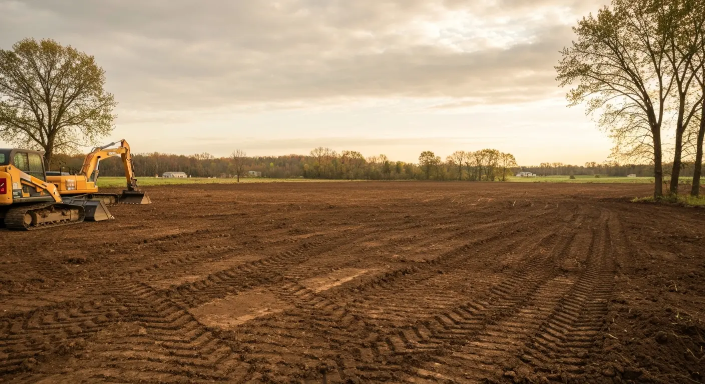 Land clearing project in Dodge County