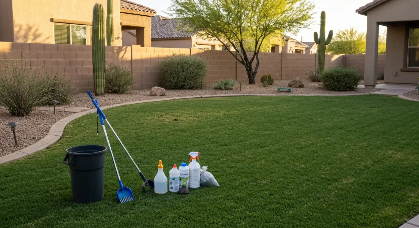 Twice weekly pet waste cleanup