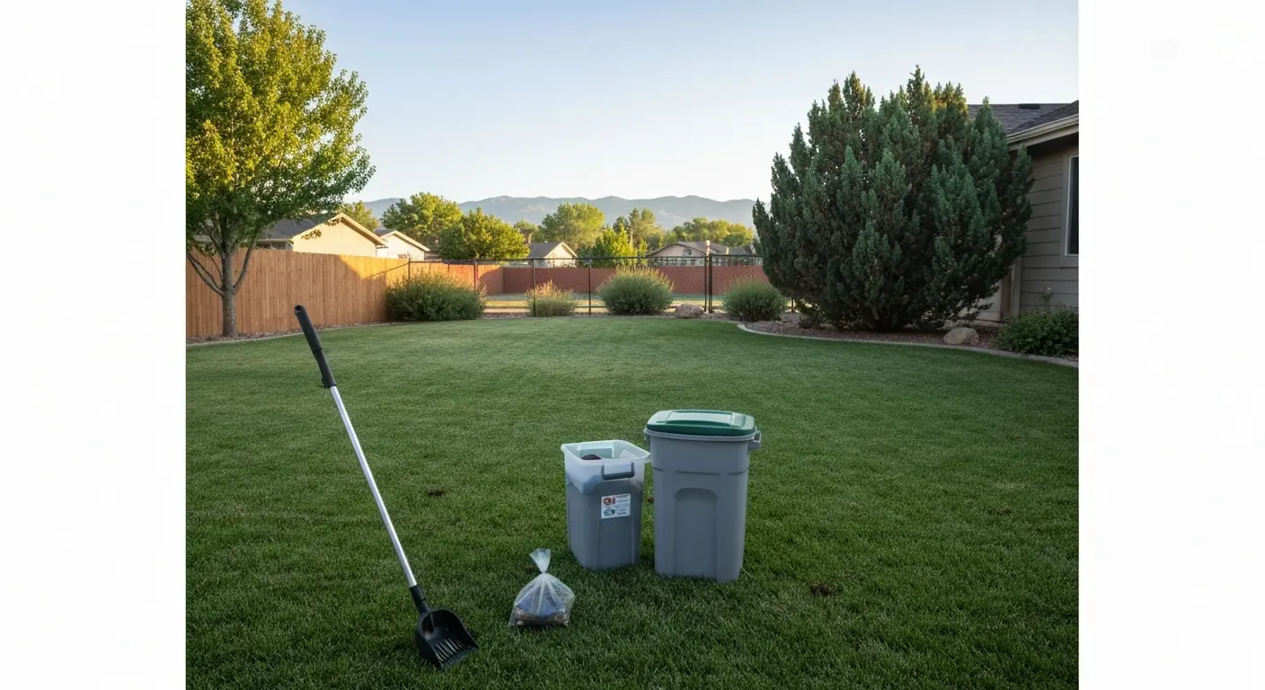 Weekly dog waste removal service