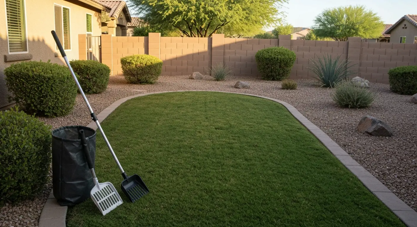 Weekly pet waste removal service