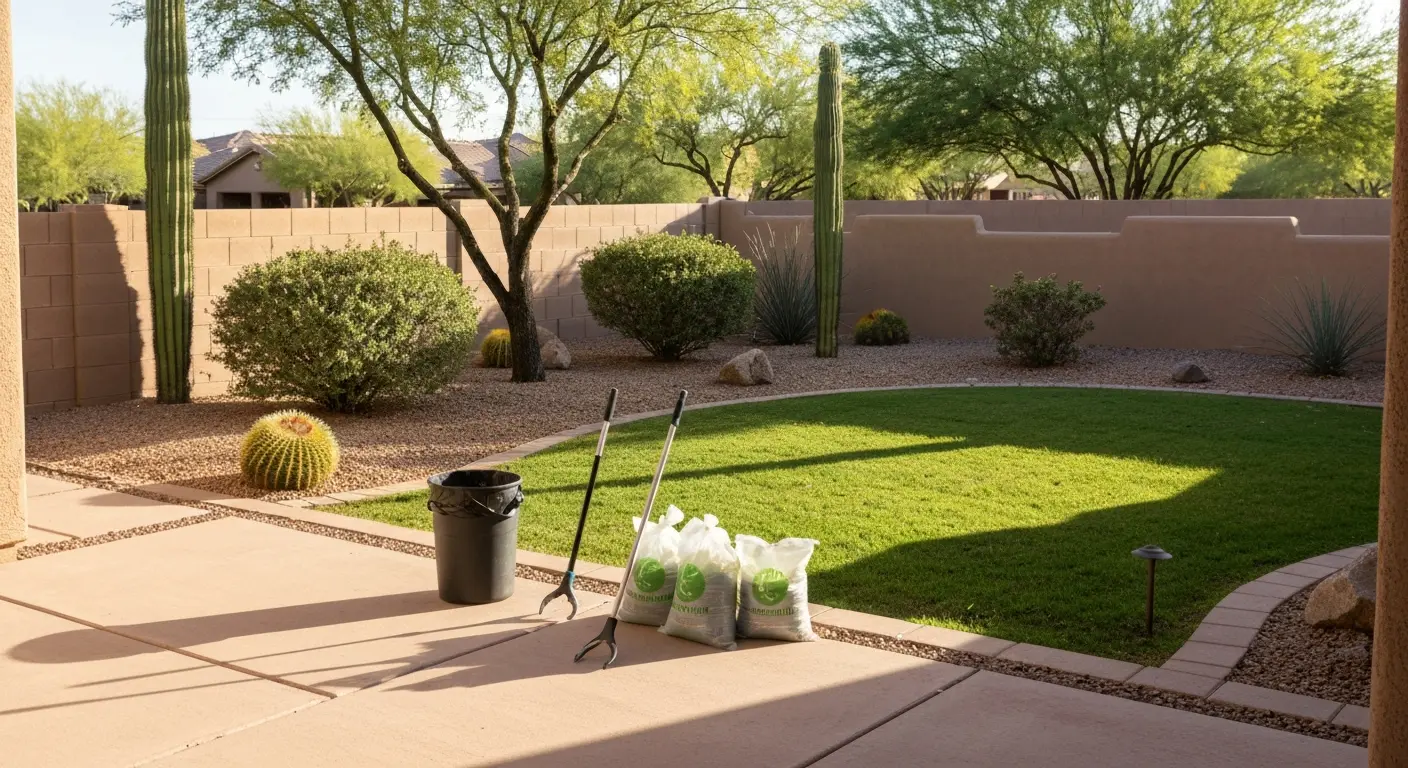 Twice weekly dog waste removal
