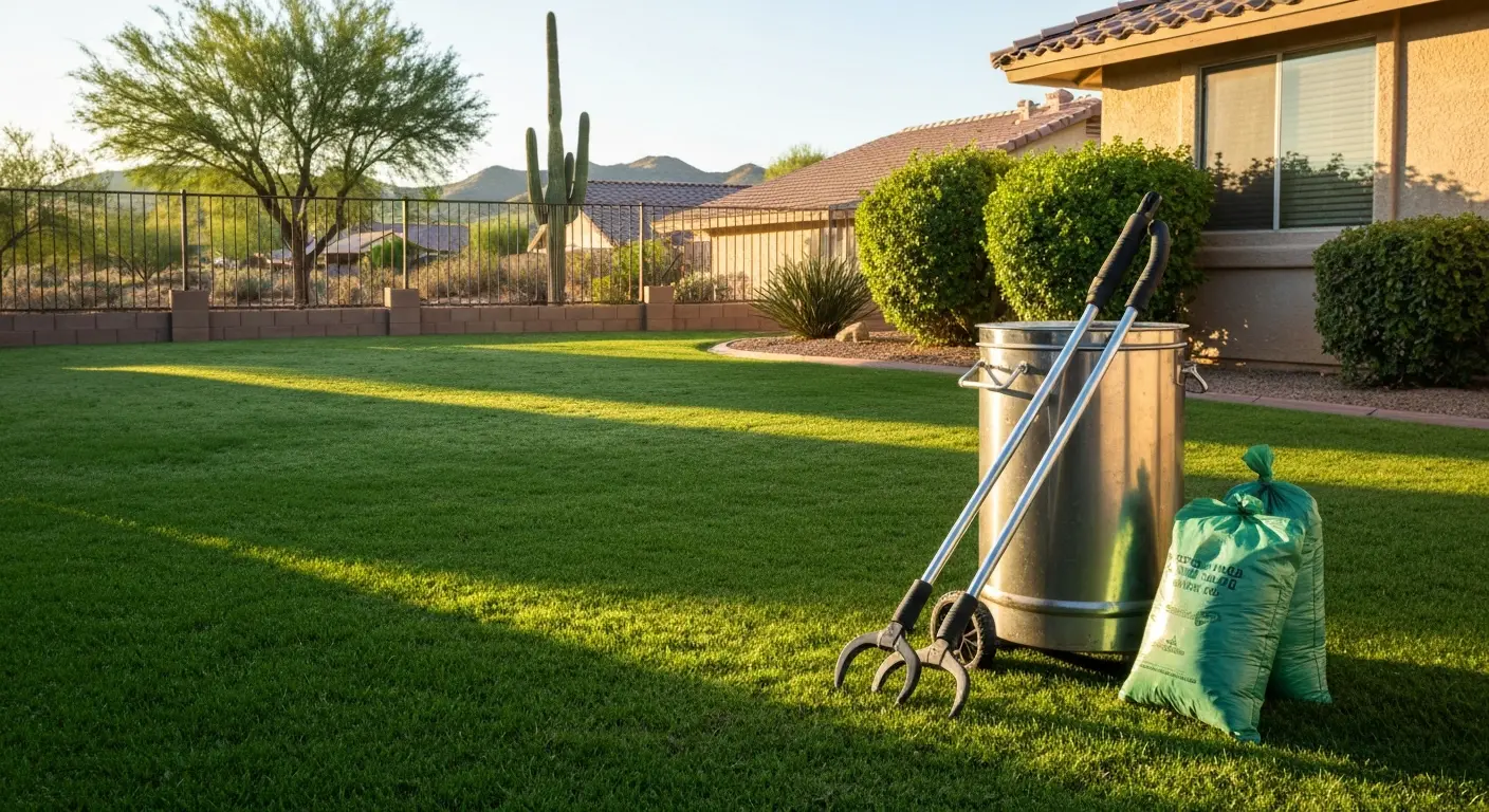 Weekly dog waste cleanup service
