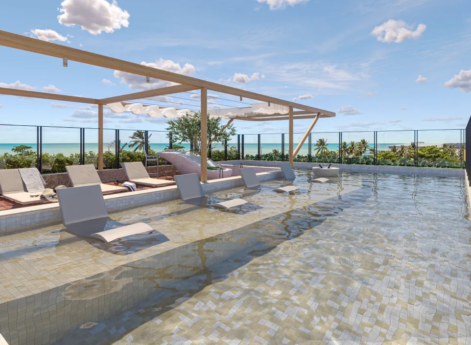 Living Reef Park, piscina rooftop frente mar