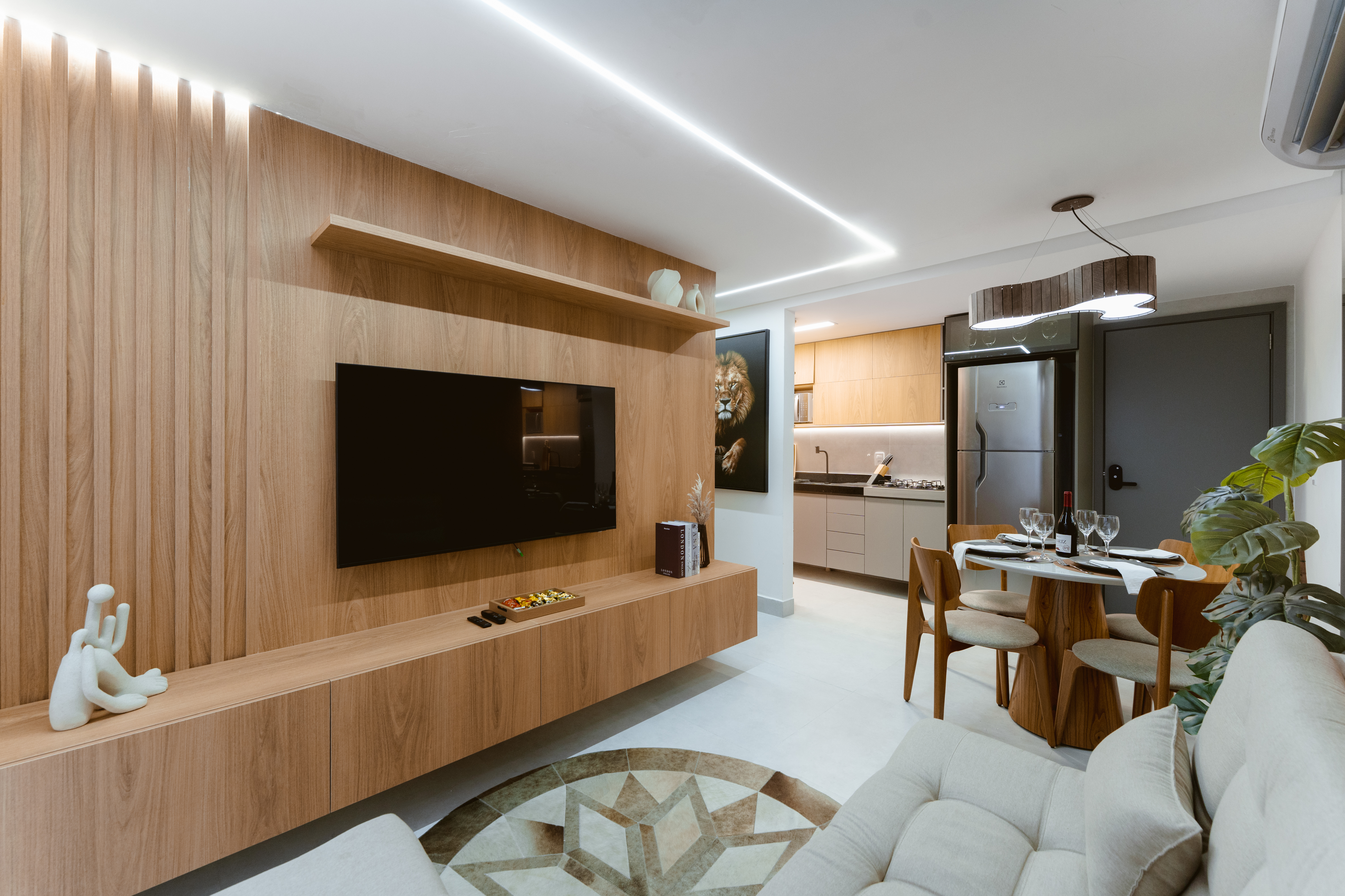 Sala de estar integrada — Jardins Almare