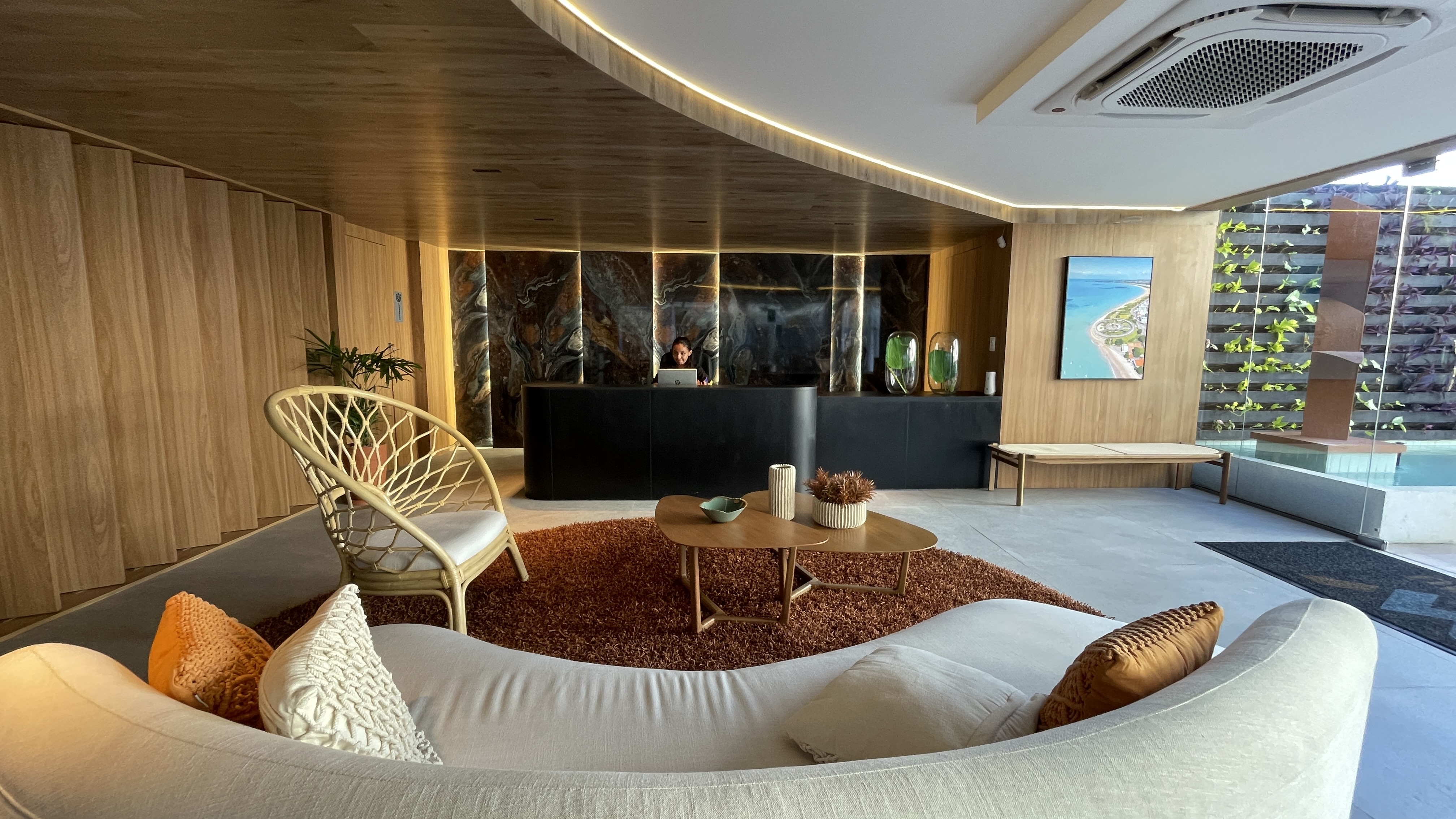 Lobby e recepção do W Tambaú
