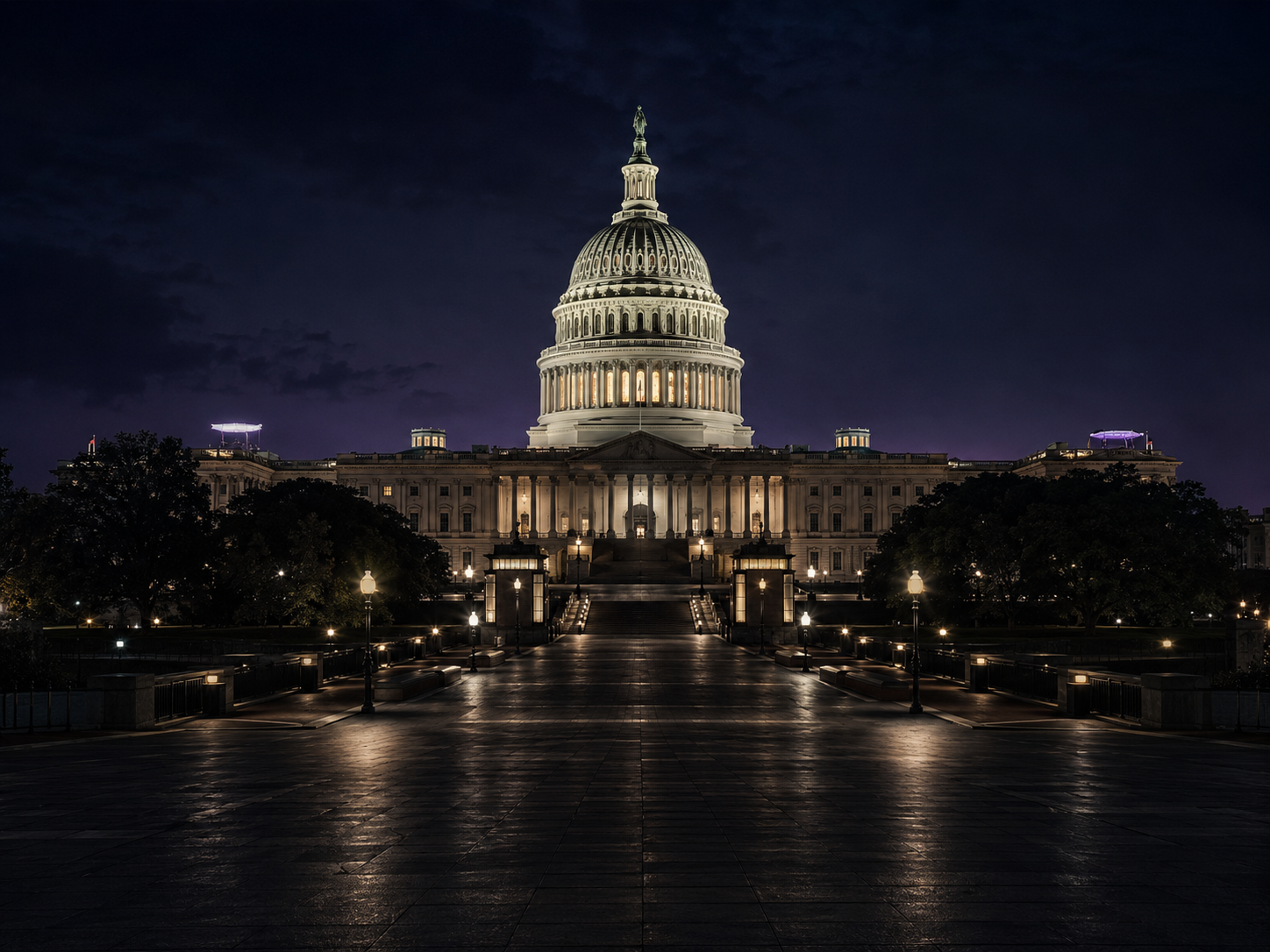 United States Capitol at night