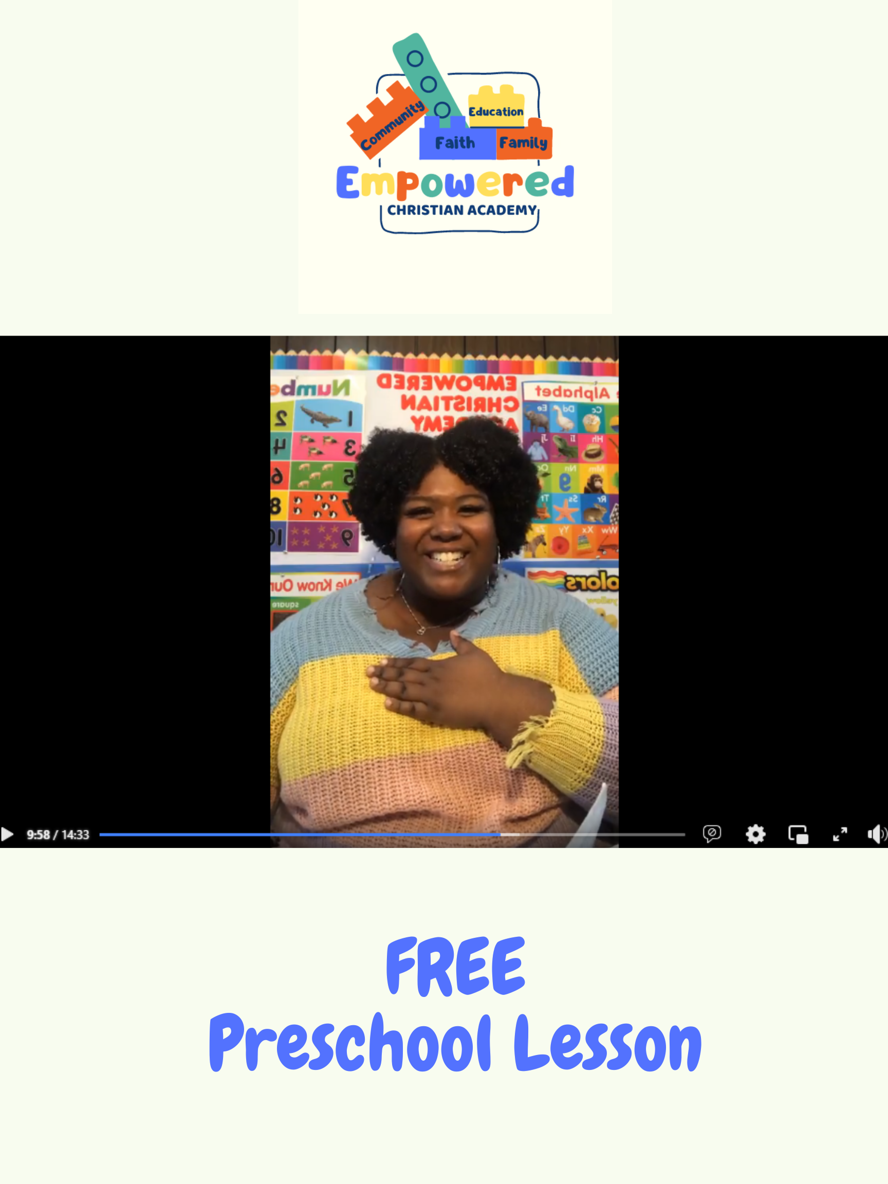 Free Preschool Lesson