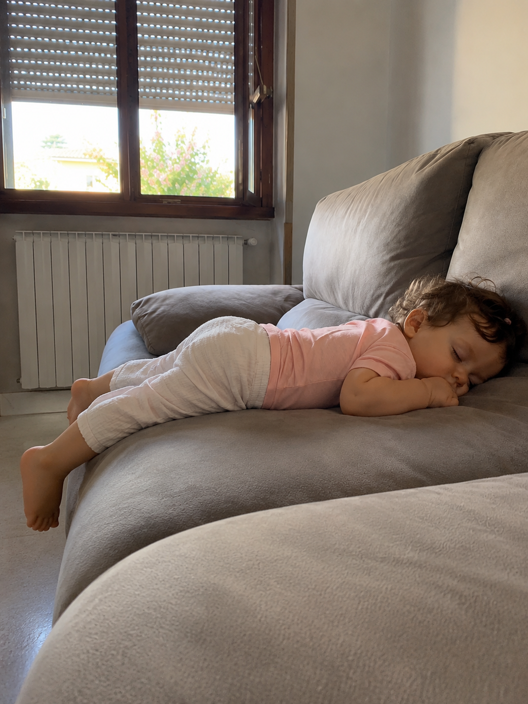 La bambina di Giulia che dorme
