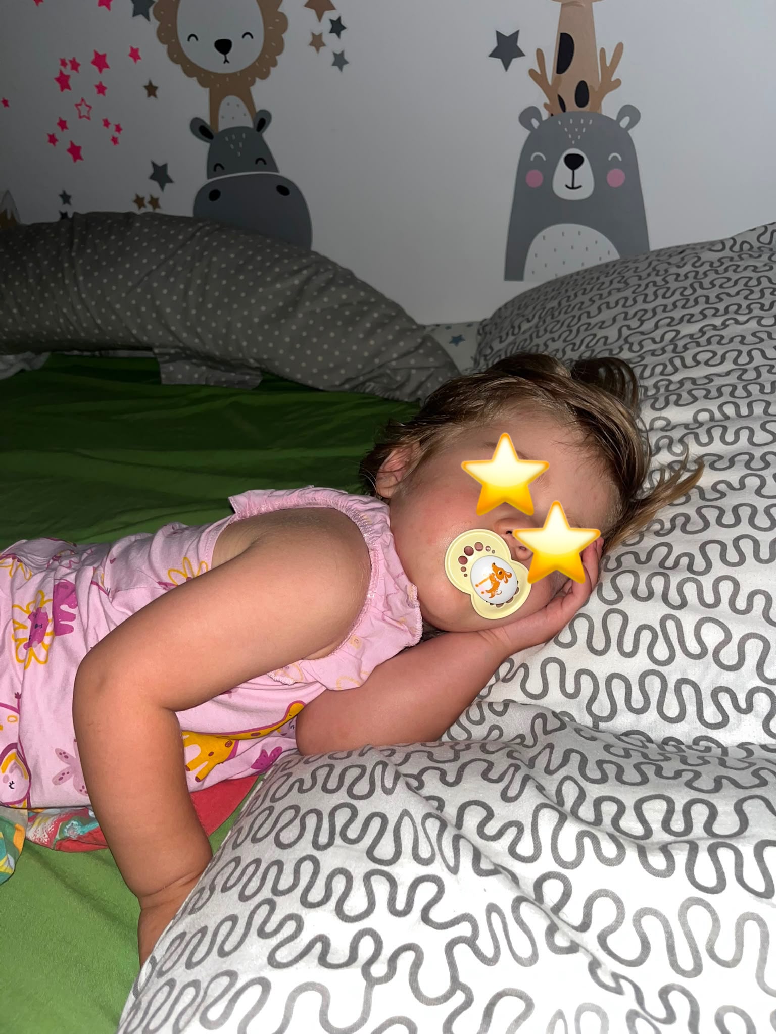 La bambina di Valentina che dorme serena