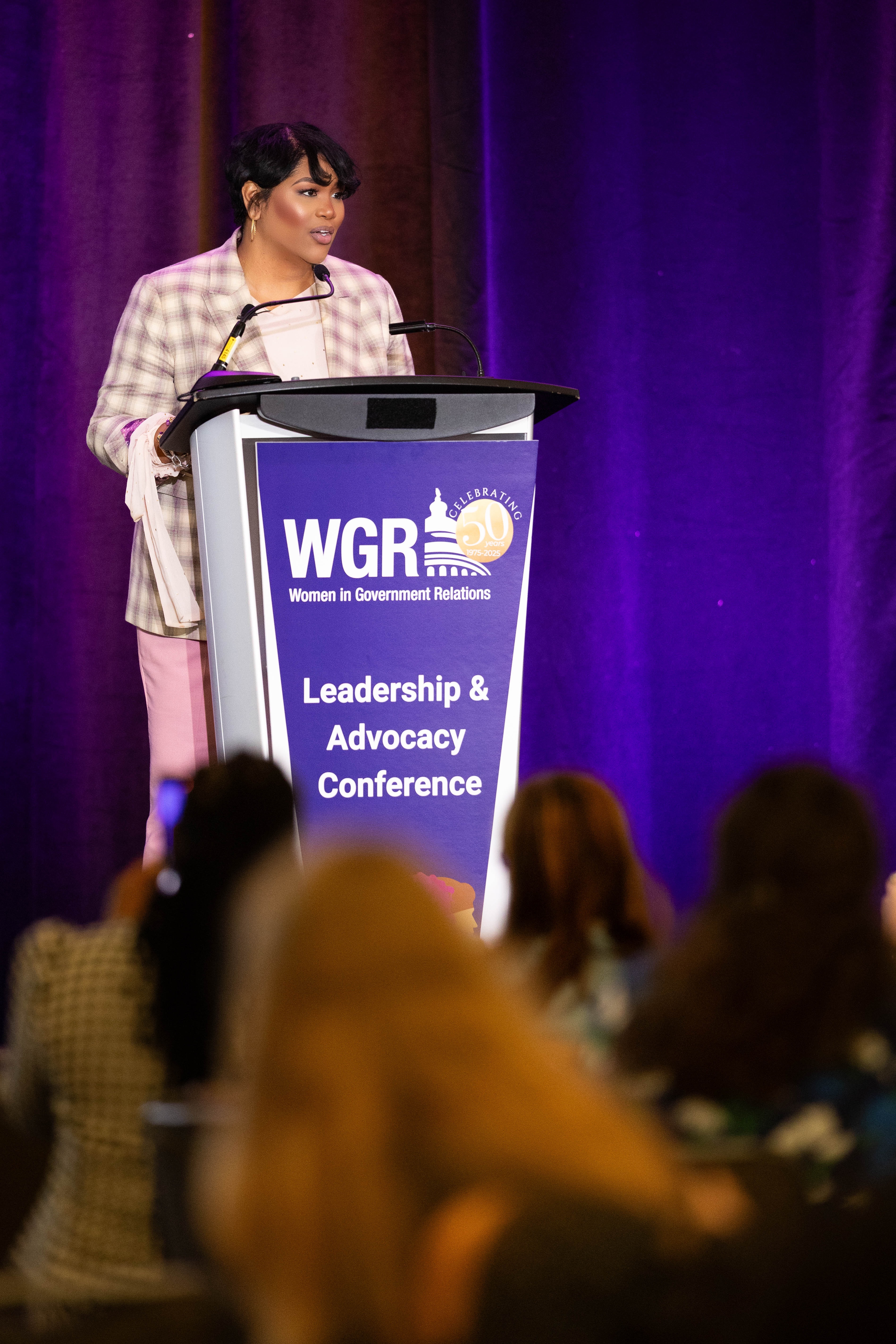 Tinna Jackson speaking at the Women in Government Relations Leadership and Advocacy Conference