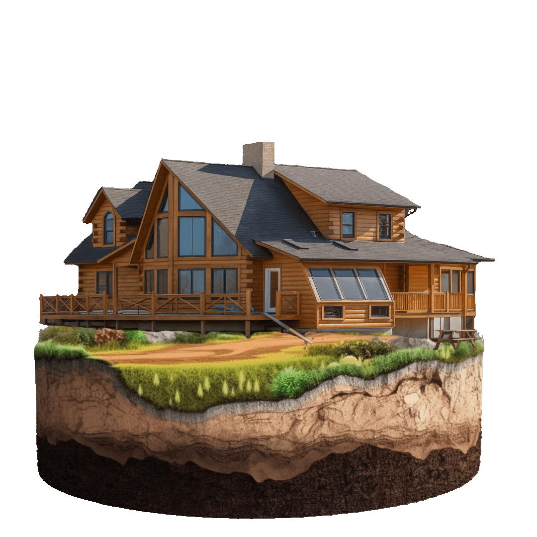 Larry's Home Designs animated home illustration