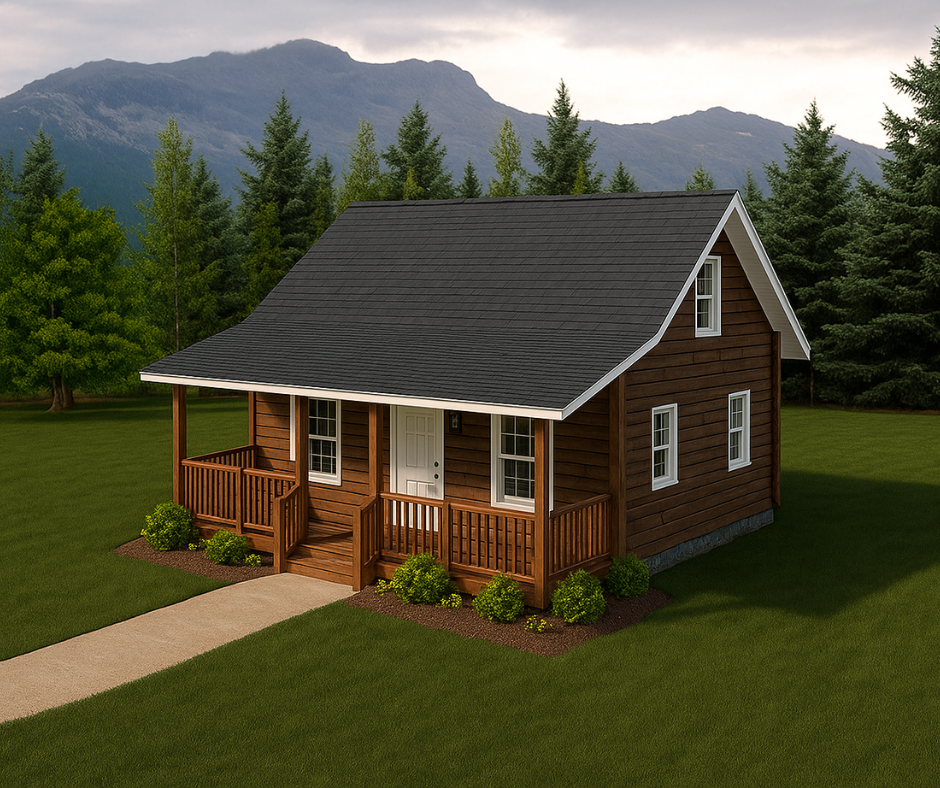 Rustic small home design under 900 square feet