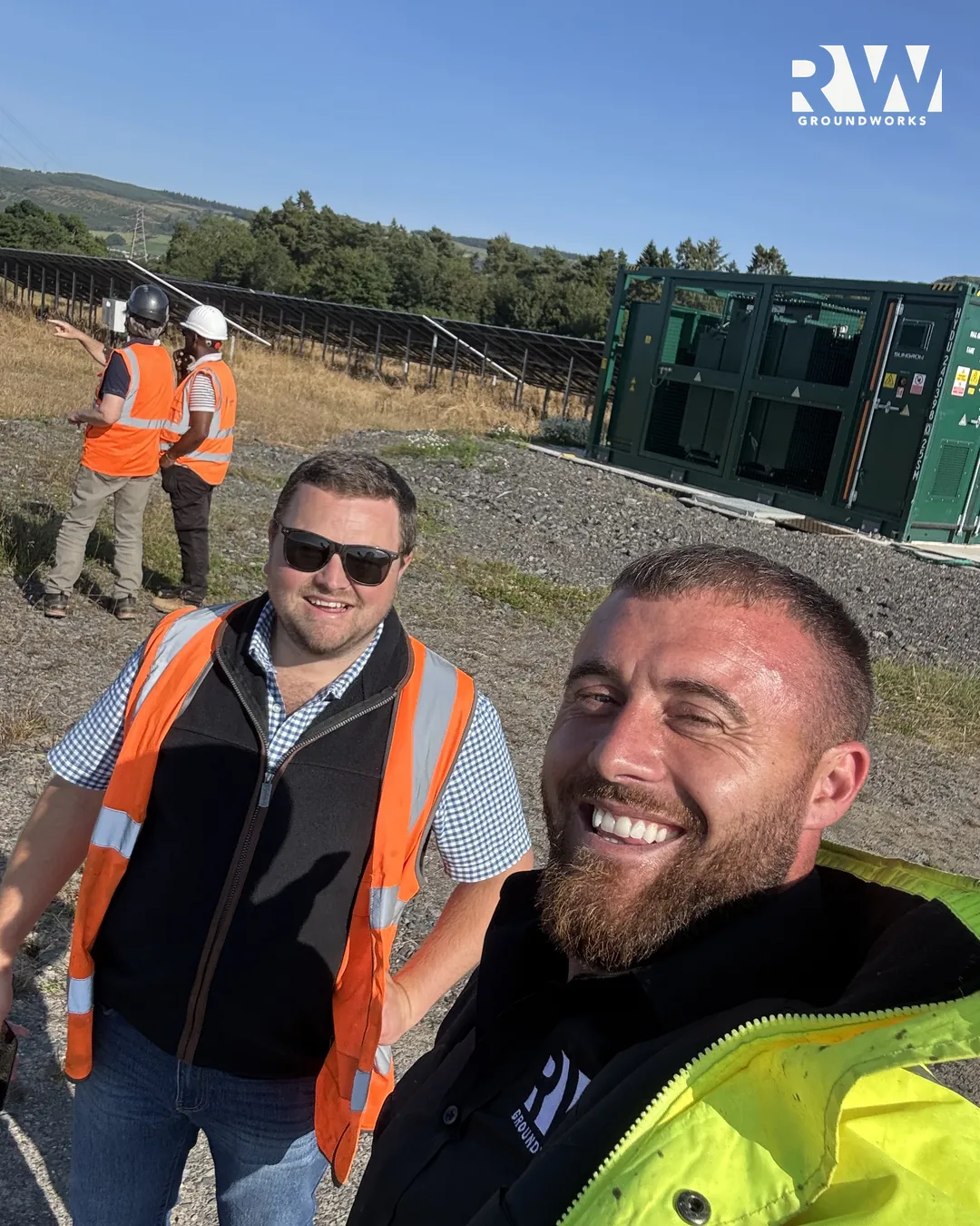 Site meeting on the solar farm