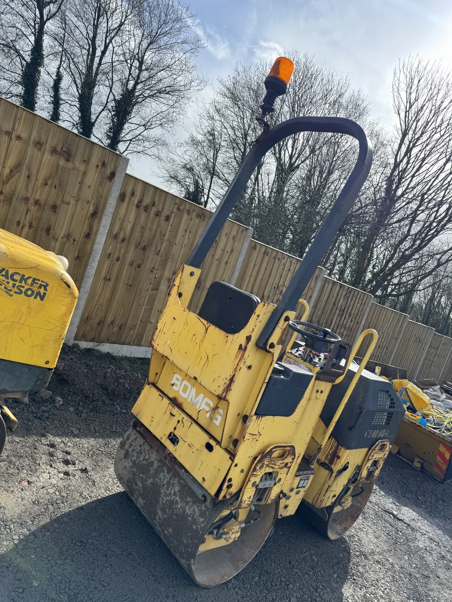Bomag 80 compact roller hire — paths patios and trench reinstatement compaction in Cornwall