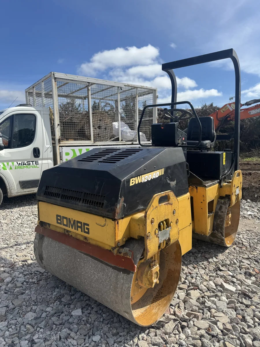 Bomag 120 ride-on roller hire in Cornwall — road driveway and sub-base compaction