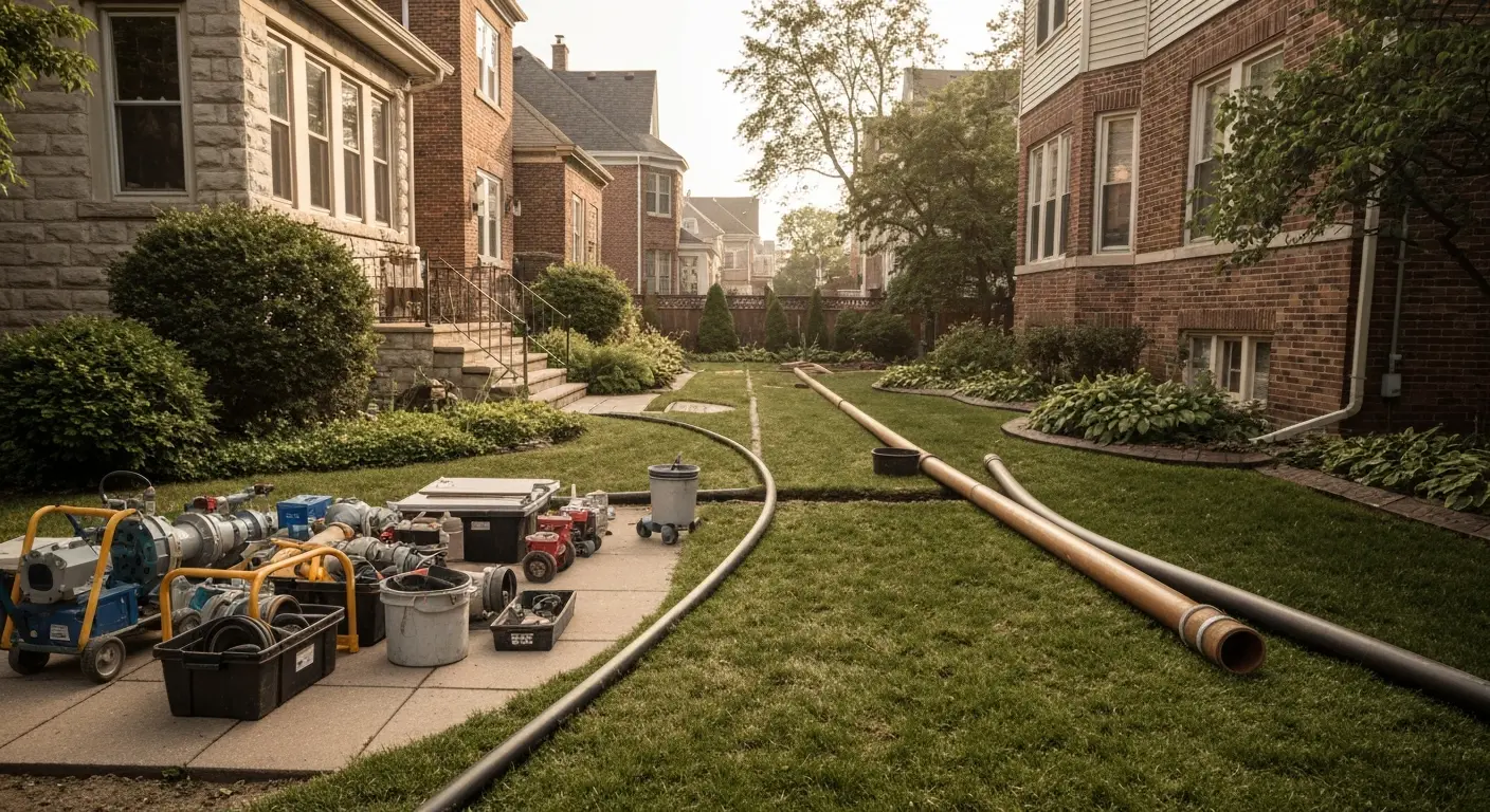 Trenchless sewer pipe lining installation