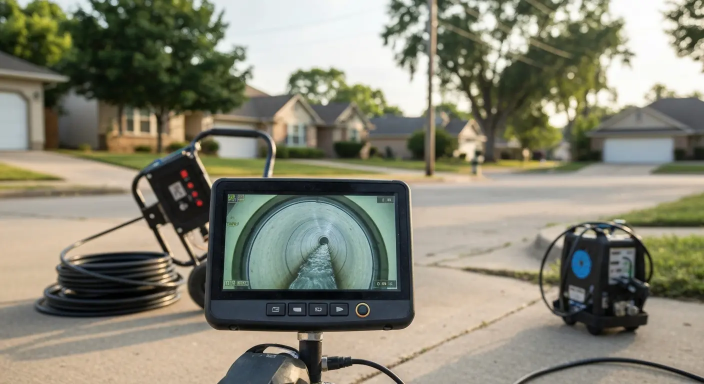 Sewer line camera inspection
