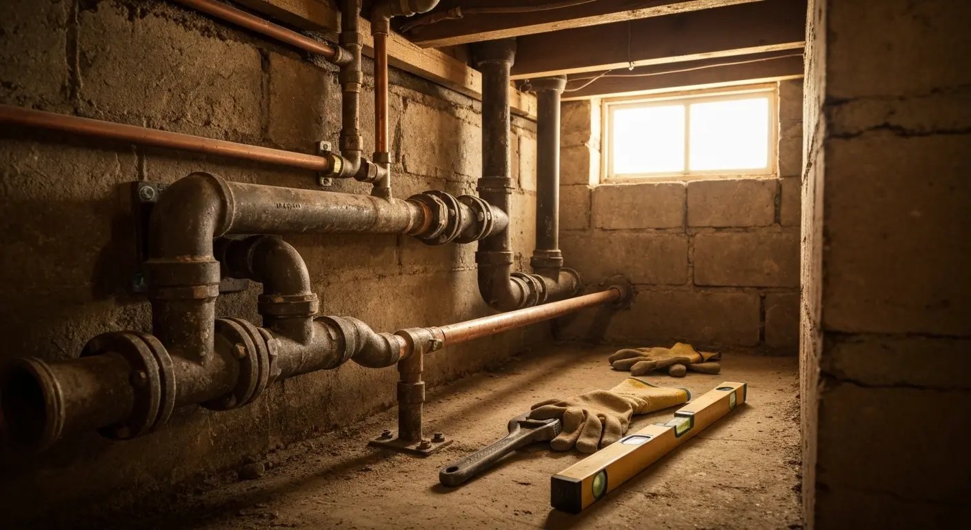 Historic plumbing infrastructure in Little Village