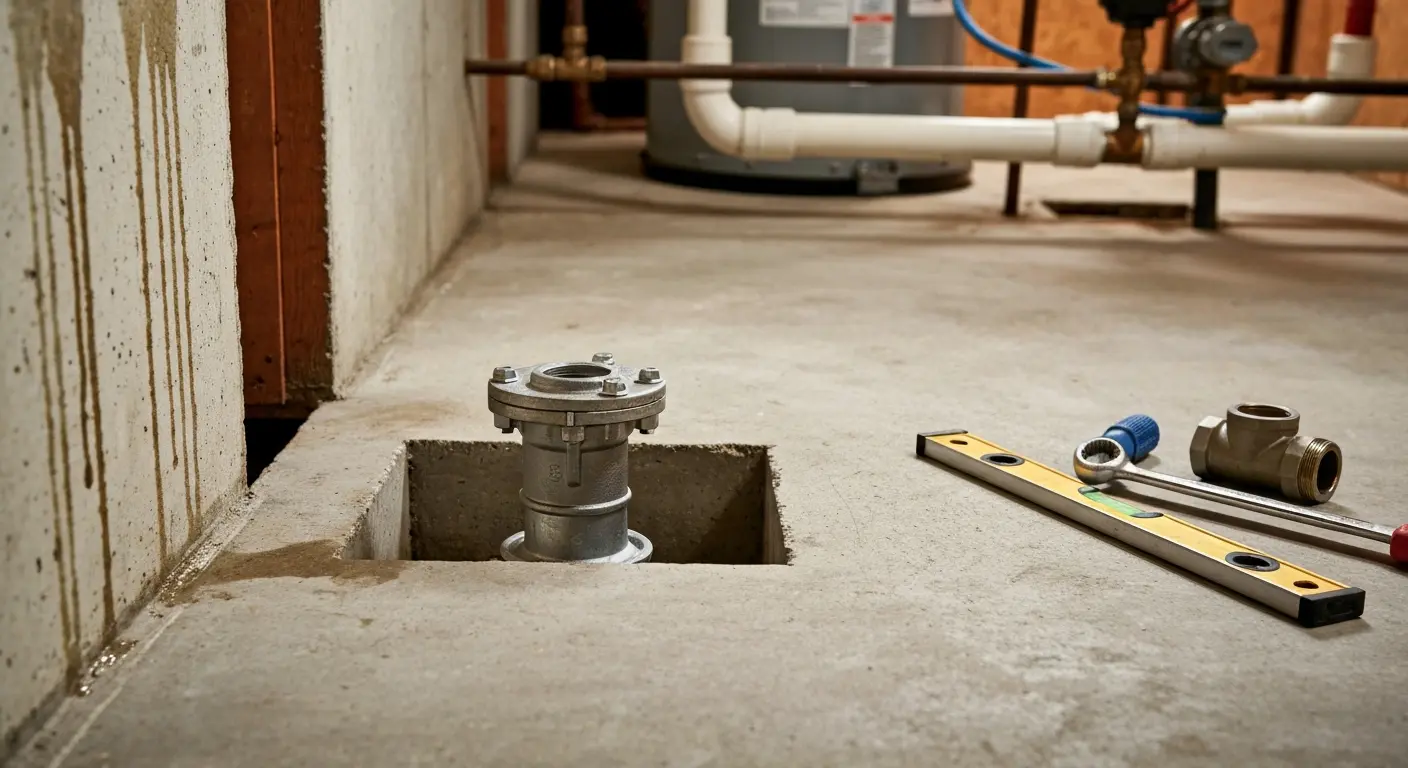 Backwater valve installation