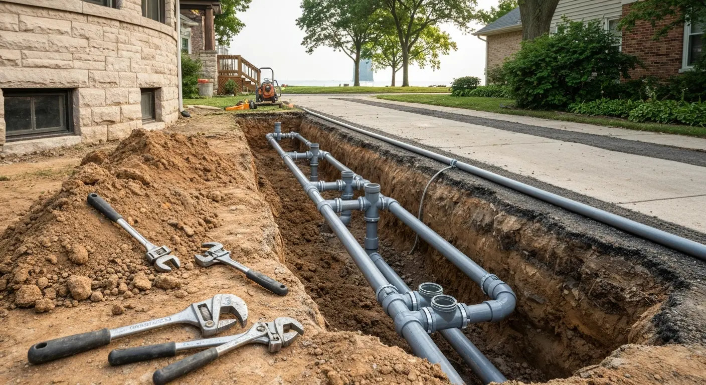 Water line repair in South Shore, Chicago