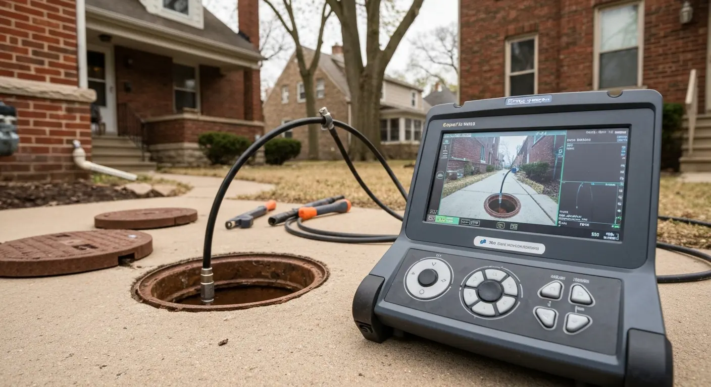 Sewer line camera inspection