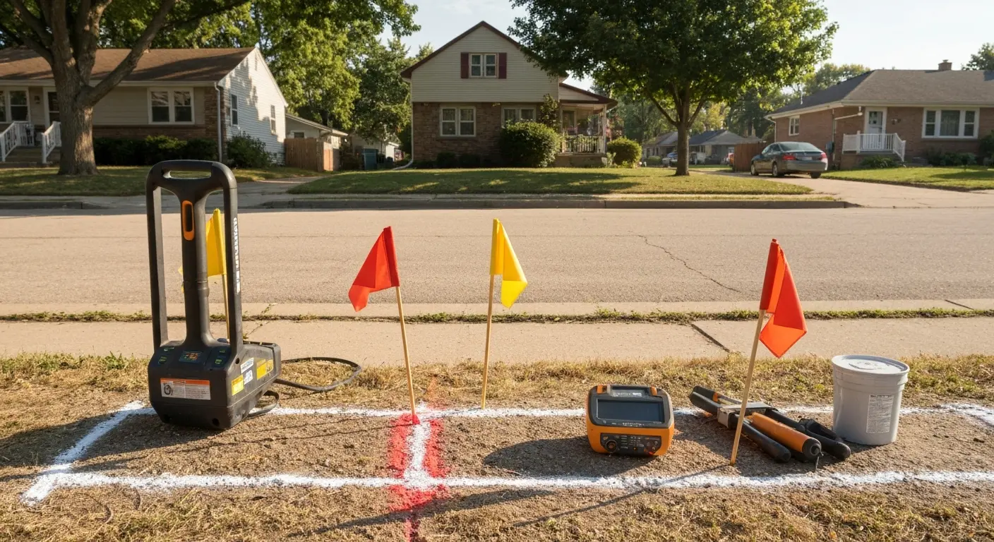 Sewer line locating equipment
