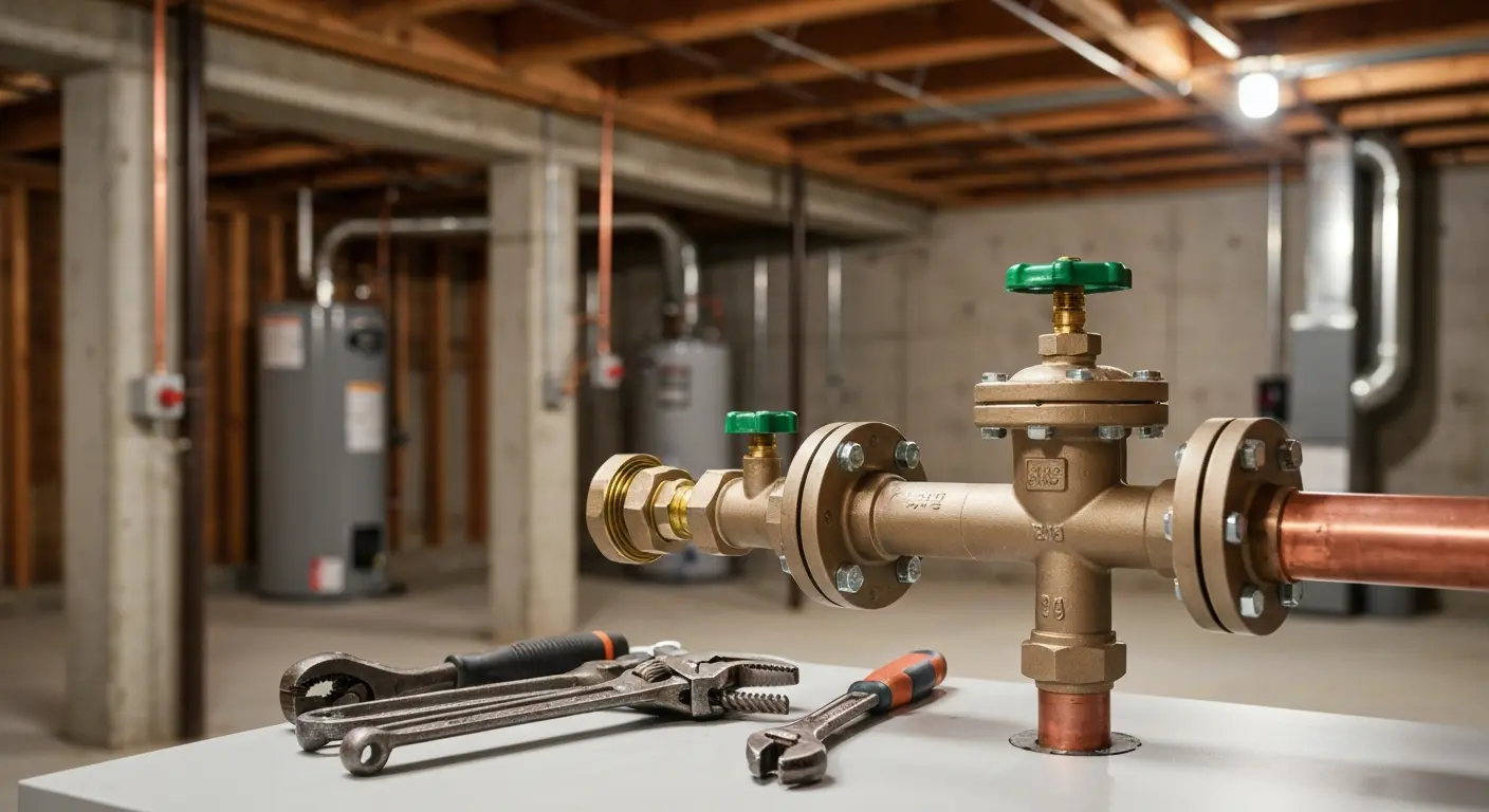 Backwater valve installation diagram