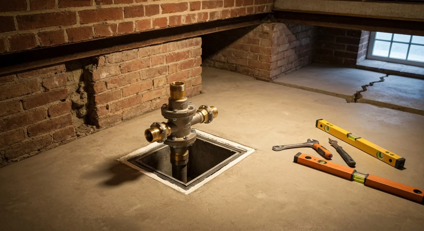 Backwater valve installation