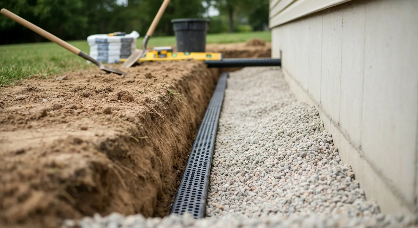 Seepage tile installation