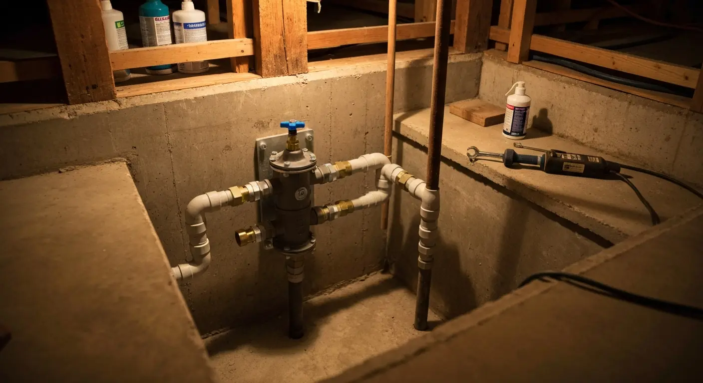 Backwater valve installation