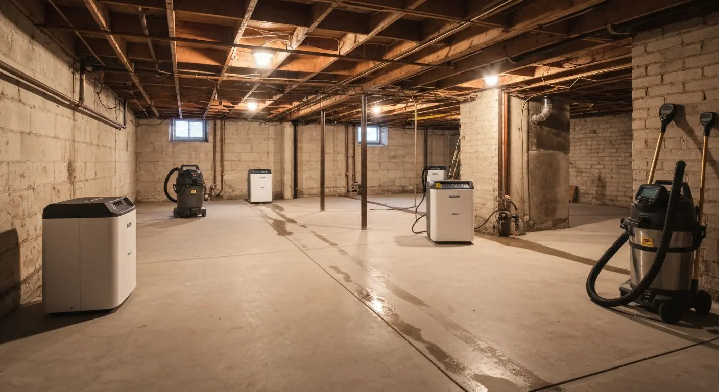 Basement water removal service