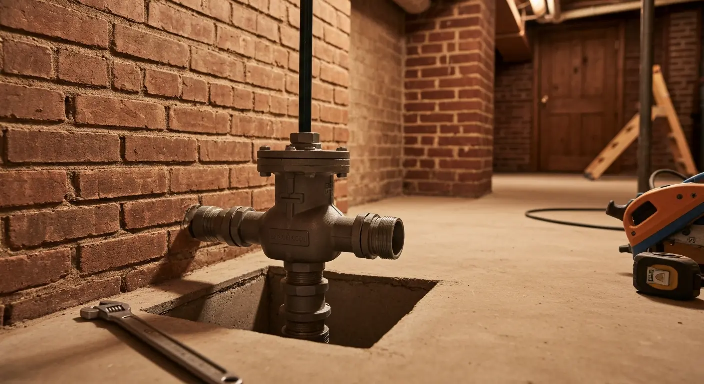 Backwater valve installation