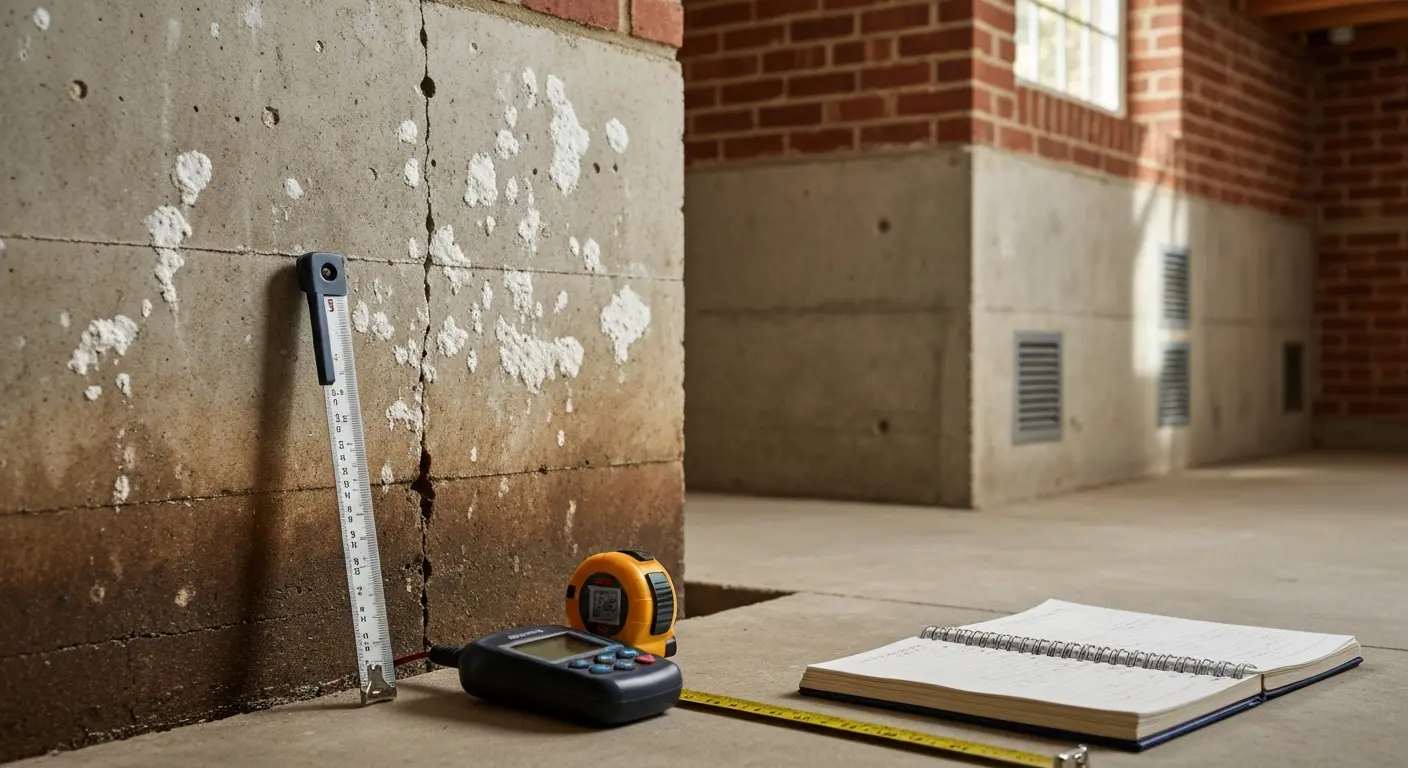 Structural assessment of water-damaged basement
