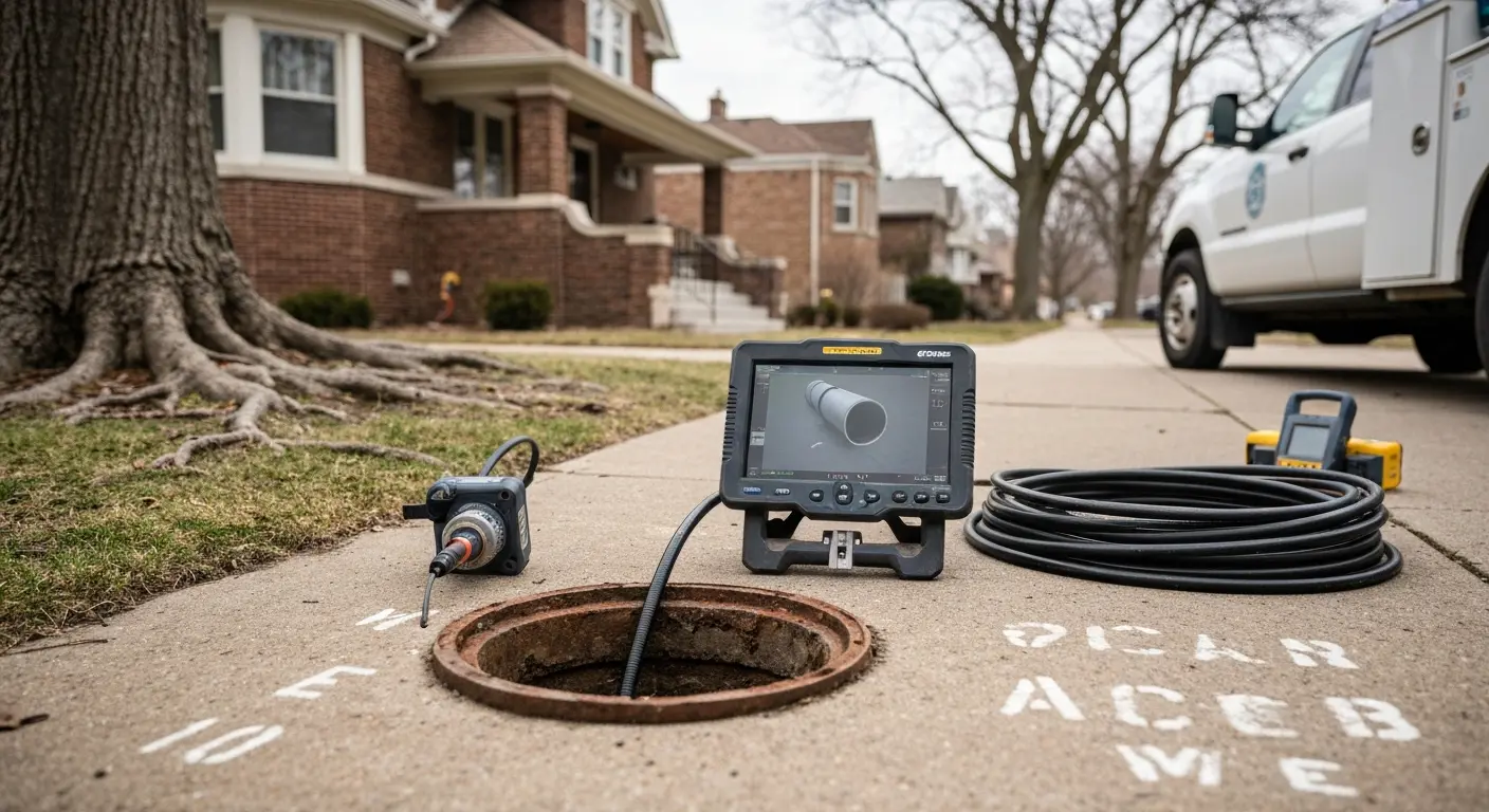Sewer line camera inspection
