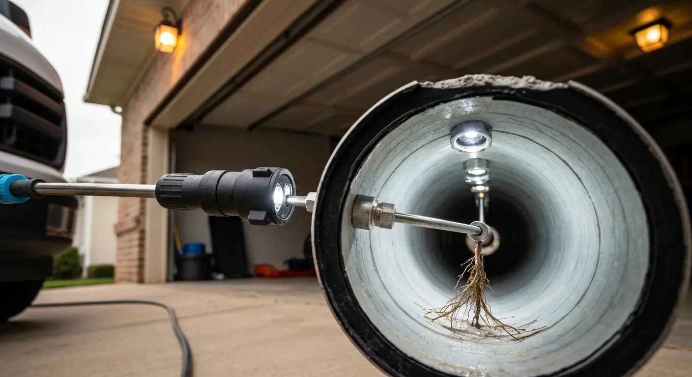 Sewer line camera inspection