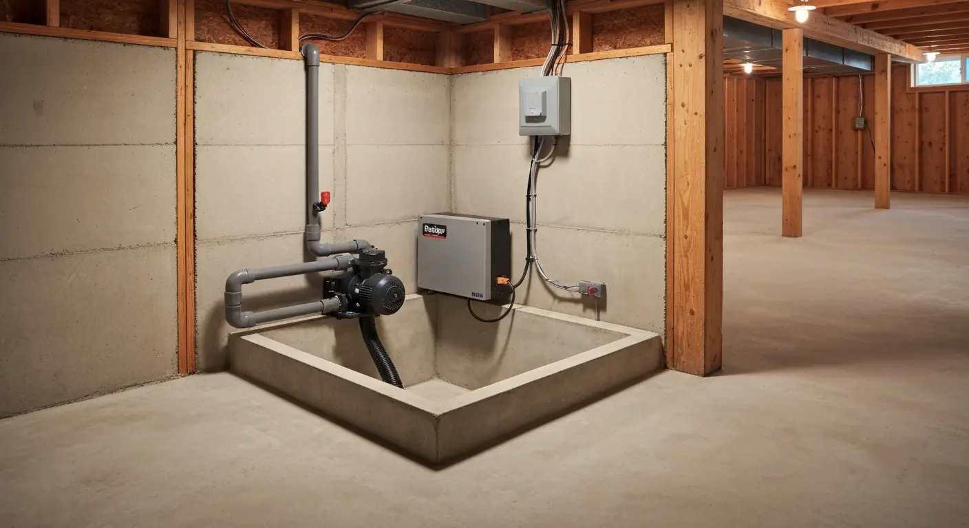 Sump pump installation