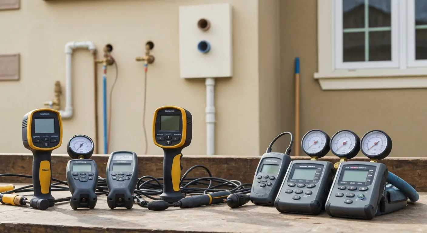Leak detection equipment in use