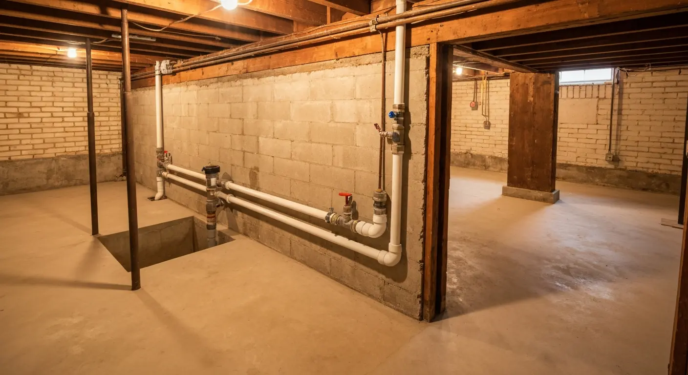 Sump pump installation and drain system