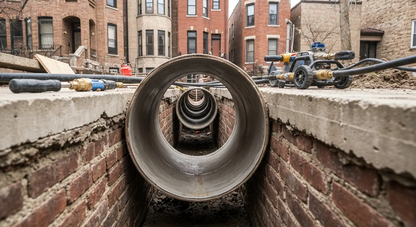 Sewer line descaling