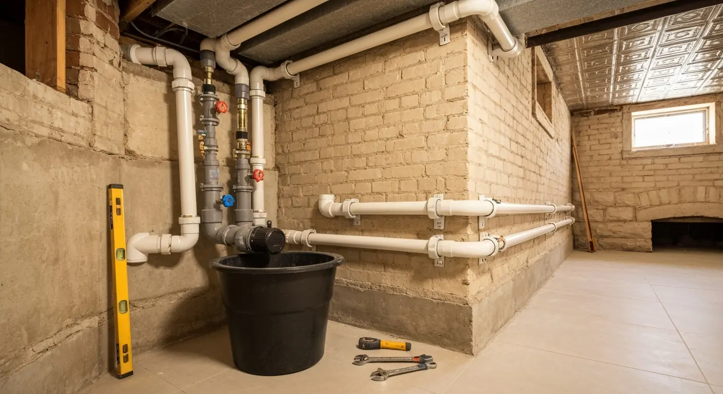Ejector pump installation in Bronzeville basement