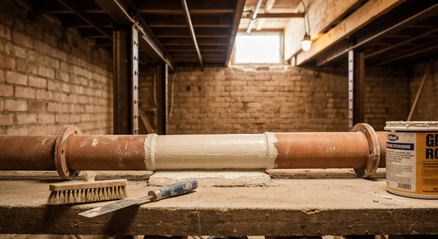 Spot repair of clay pipe