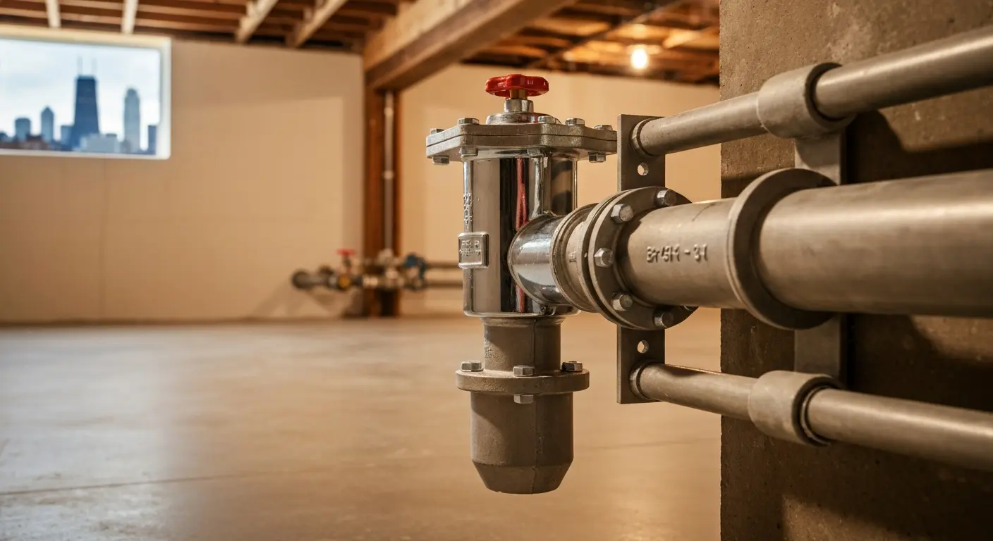 Backwater valve installation