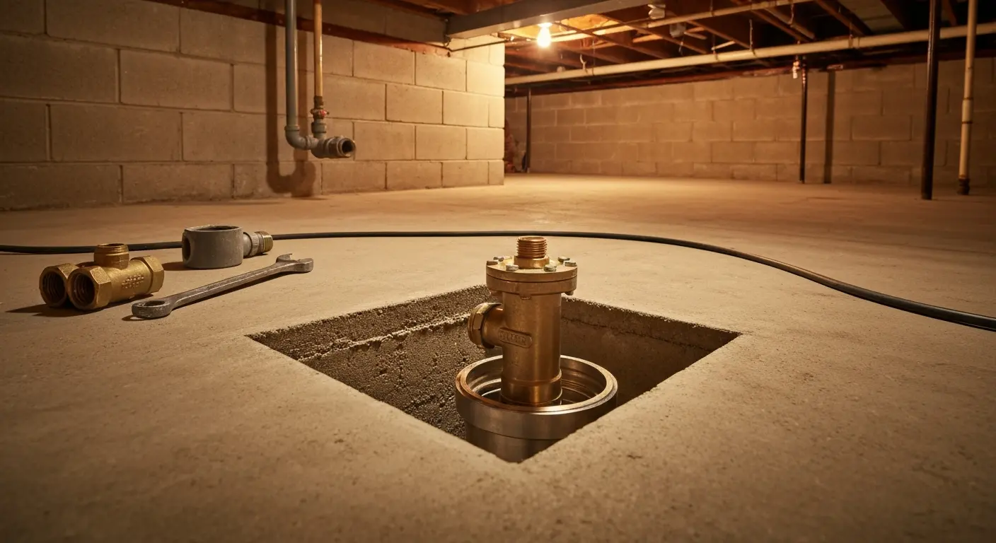 Backwater valve installation