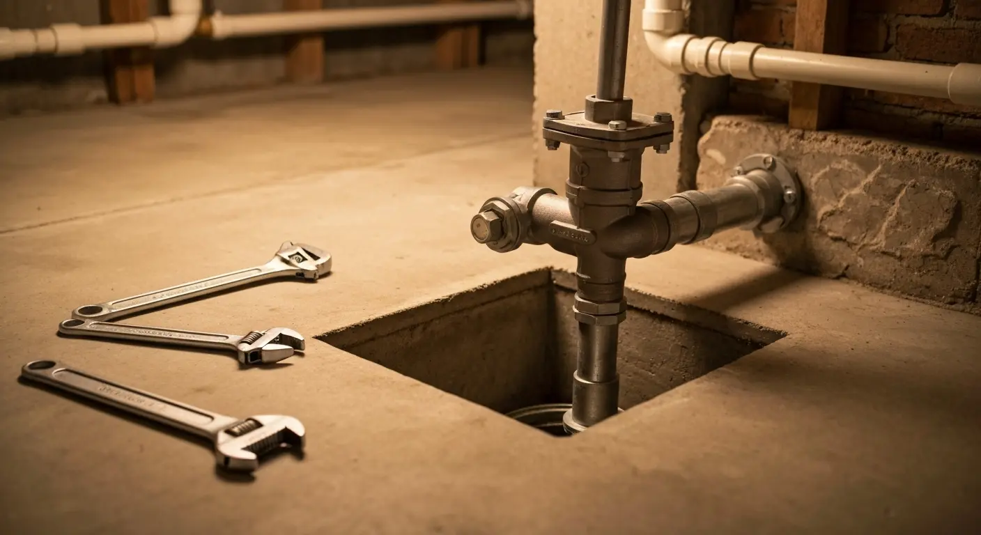 Backwater valve installation